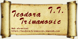 Teodora Trimanović vizit kartica